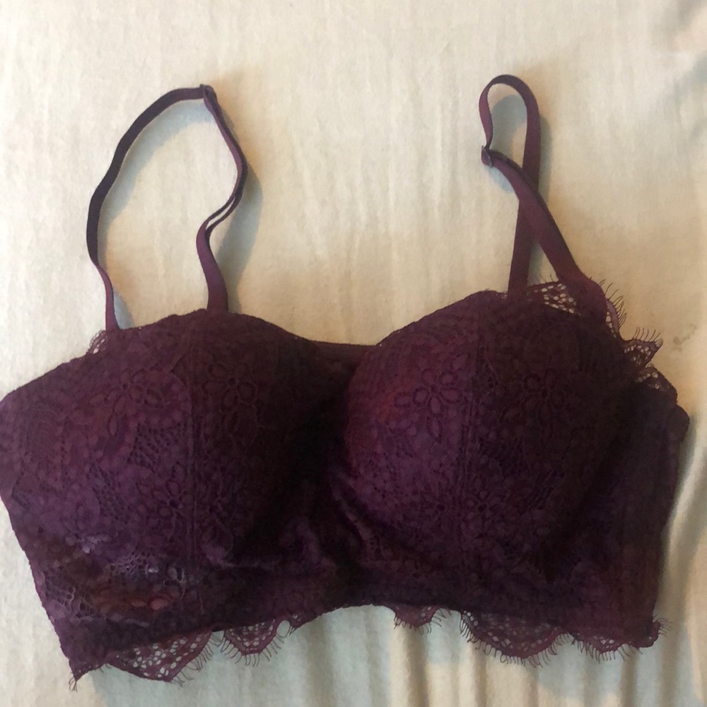 Maroon  lightly lined bra